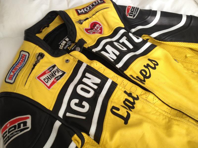 FS: ICON RETRO DAYTONA Jacket - Yellow/black - SZ M - Stunt Bike Forum